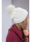 Cream winter hat C8 - Online store - Boutique